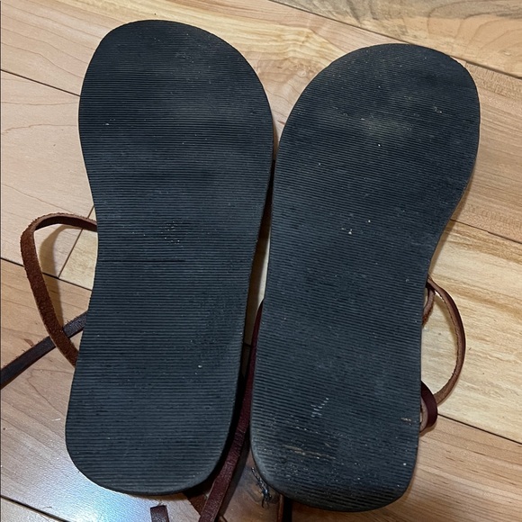 Brown Leather Women's strappy Sandals - Picture 9 of 14